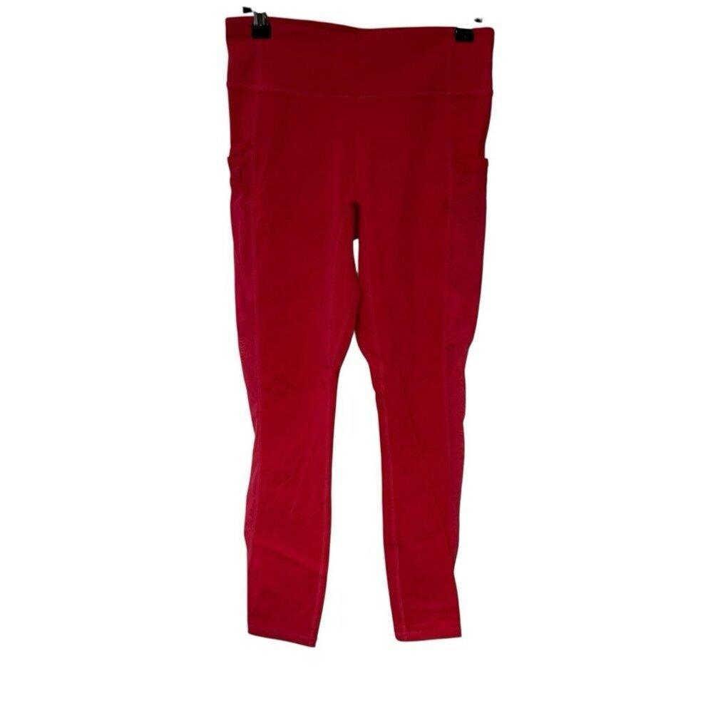 Fabletics Motion 365 Pink Leggings Size Small Side Pockets 7/8 Length 24" Inseam